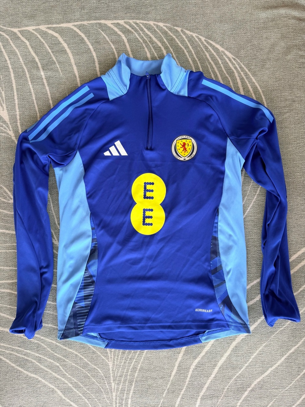 adidas Kids Royal Blue & Light Blue Scotland Training Top